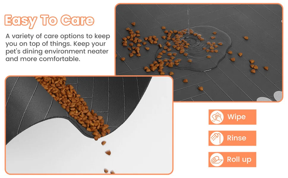 Pet Feeding Mat-Absorbent Pet Placemat for Food