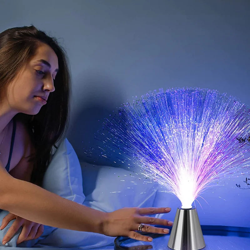 Colorful Fiber Optic Lamp LED Starlight Atmosphere Light Color Changing Crystal Night Light Wedding Party Christmas Decor Lamp