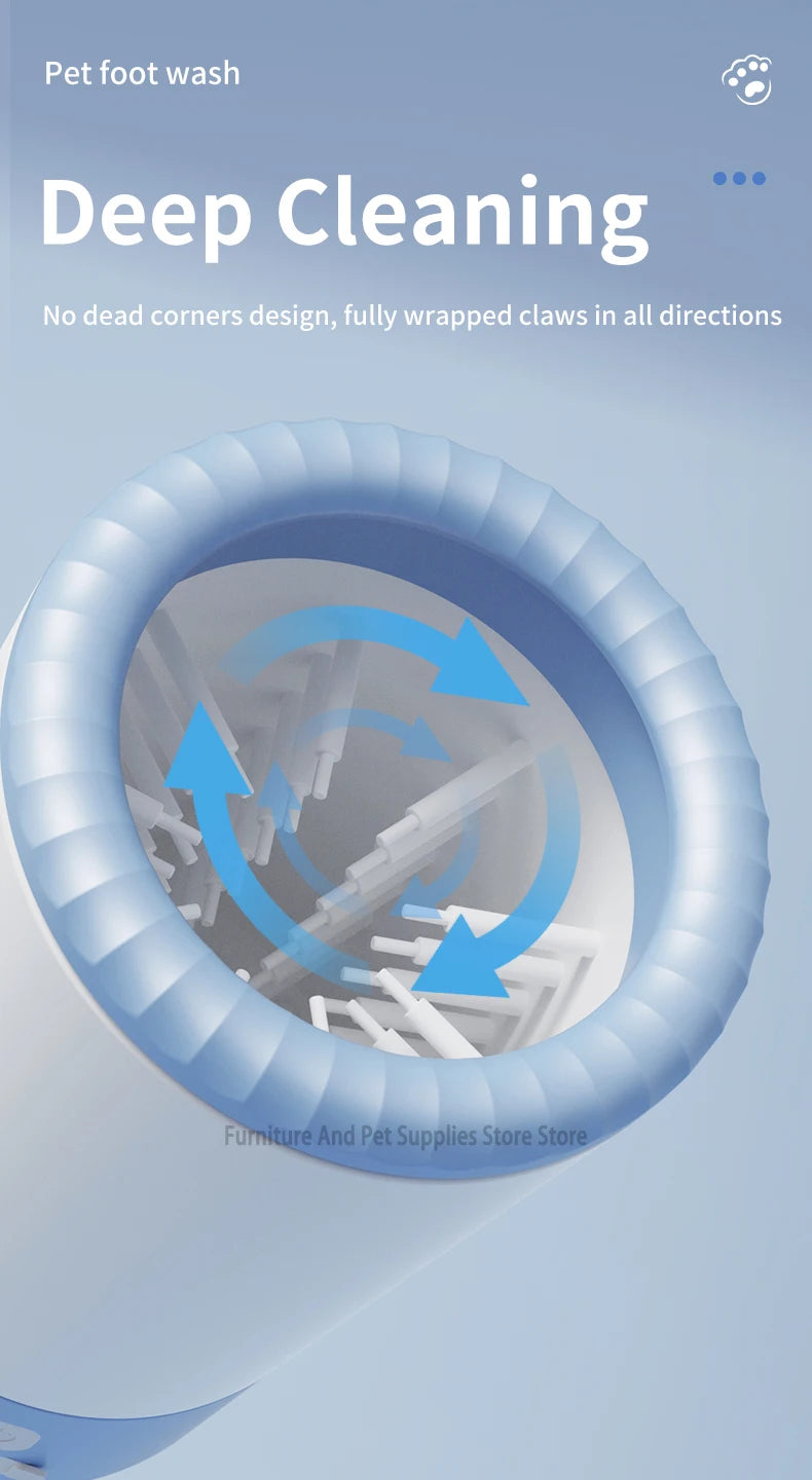 Pet Foot Washing Machine Electric Pet Paw Cleaner Automatic Dog Quick Cleaner Pet Paw Portable Low Noise Waterproof Foot Cup