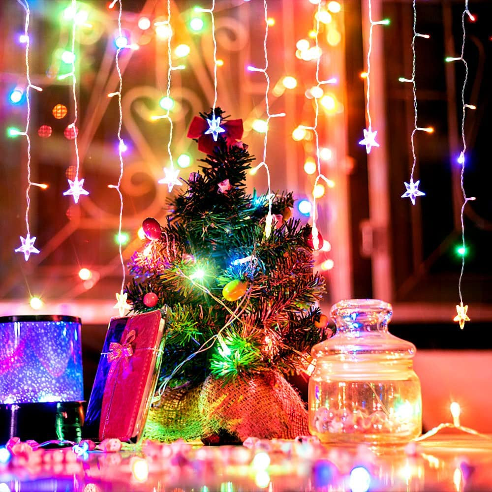 Christmas Decoration Lights Outdoor 20m 864 LED Street Garlands Icicle Lights Outdoor Waterproof Curtain Fairy String Light