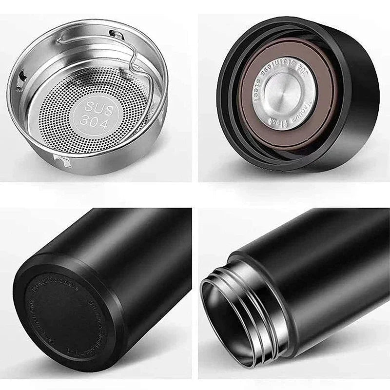 Christmas Gifts Mass Portable Coffee Mugs In-Car Tea Water Thermos Bottle Smart Insulation Cup Temperature Display Vacuum Flasks