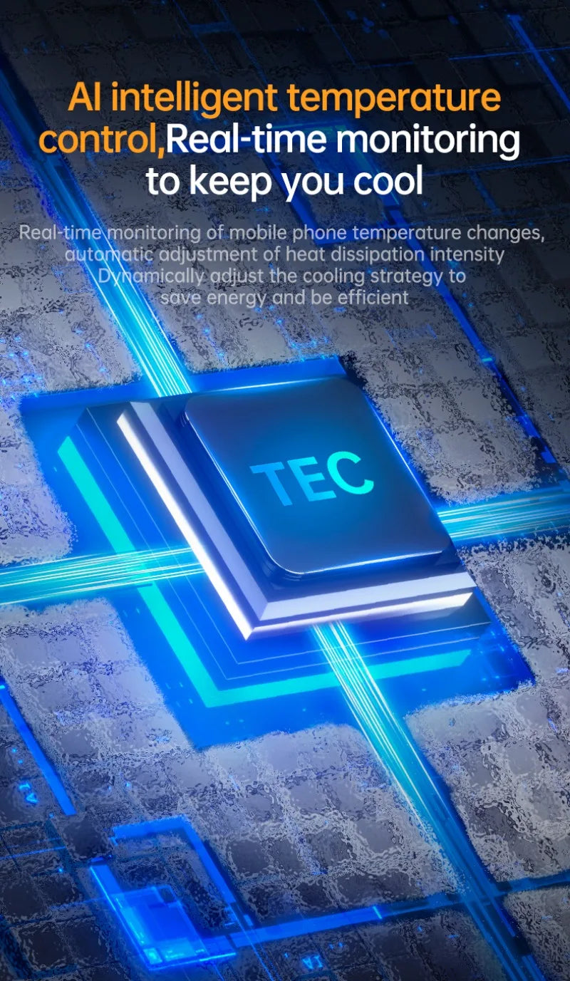 P70 NEW 10W Mobile Phone Semiconductor Cooling Fan Radiator with 2000mAh Battery PUBG Game Cooler for IPhone Android Universal