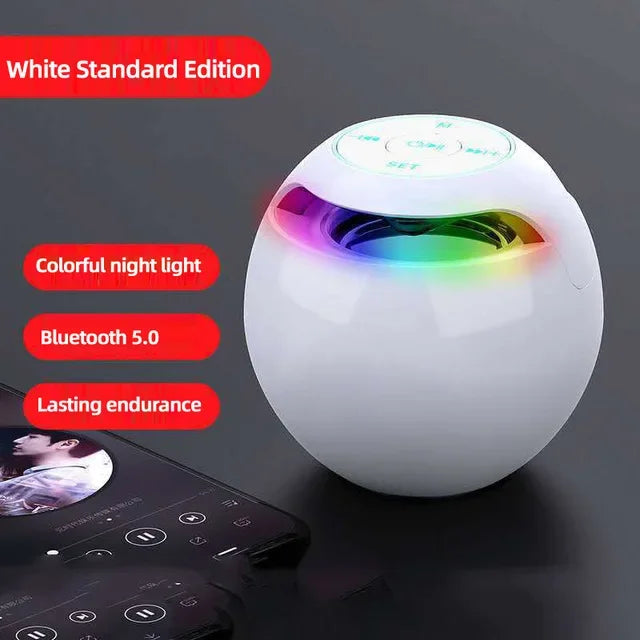 G90 New Clock Colorful Bluetooth Speaker Mini Portable Household Ball Card Lock and Load Spray Bluetooth Speaker