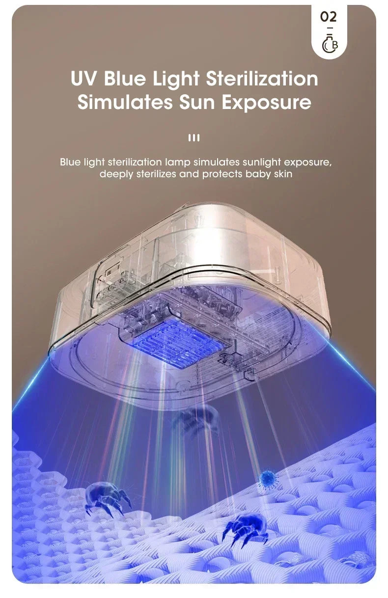 Mini Portable Dryer Foldable Electric Dryer Intelligent Timed Fast Drying Household Cabinet with Drying Bag Compact Travel Style