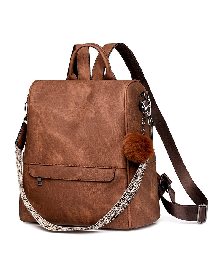 Womens Purse Leather Backpack Purse for Women Fashion Backpack Ladies Designer Ladies Shoulder Bags for Travel College Work