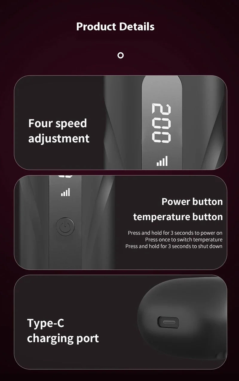 Wireless Straight Curling Hair Comb Heating Negative Ion Hair Straightener Rechargeable Anti-scalding Electric Hair Care Brushes