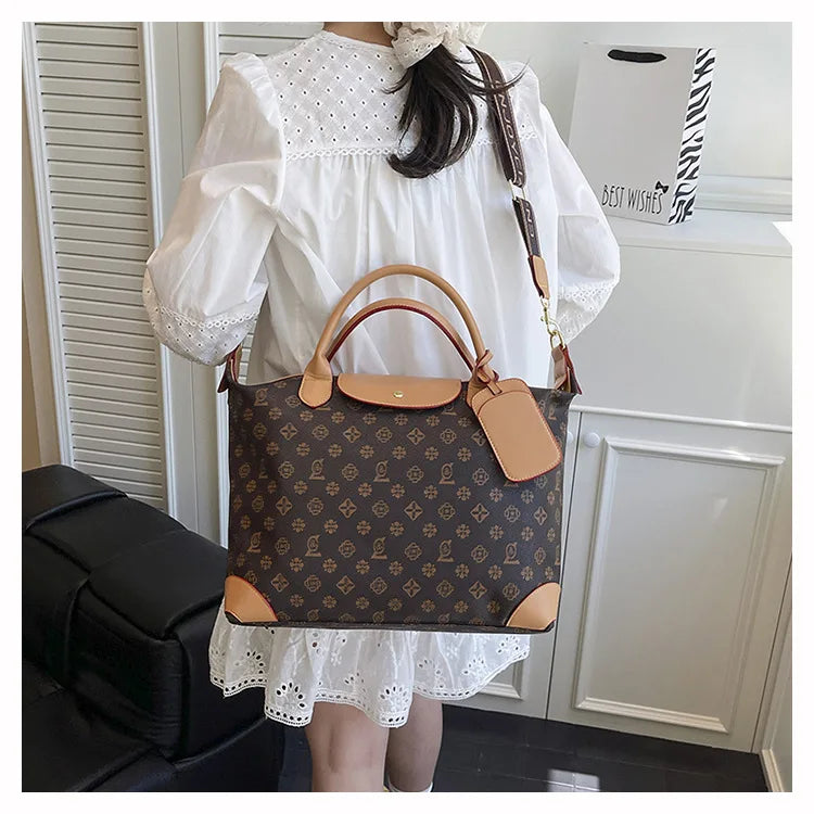 2025 New Large-Capacity Portable Tote Bag — Fashionable, Leisure & Travel-Ready, Versatile Shoulder/Crossbody Bag for Women