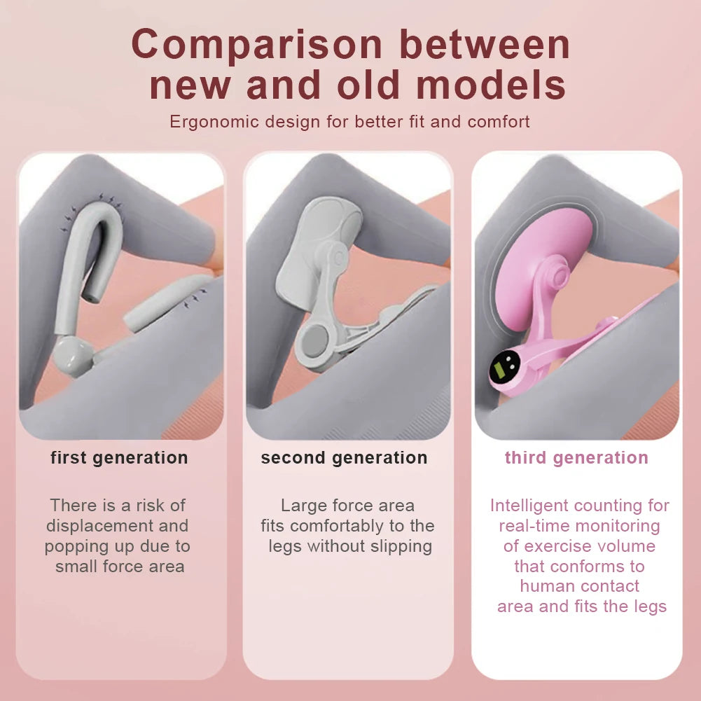 Digital Counter Hip Trainer Leg Trainers Pelvic Floor Muscle Trainer Hip and Inner Thigh Exercise Equipment for Hip/Butt/Arm/Leg
