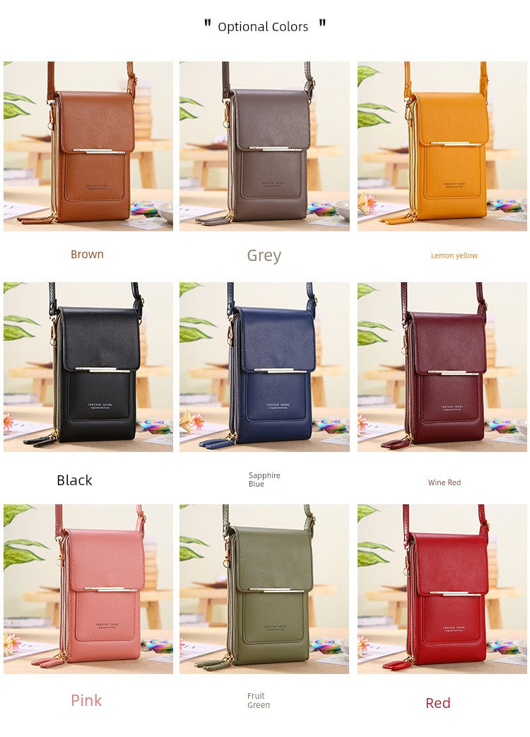 2025 New Arrival Ladies Phone Bag Touch Screen Can Hold Change Card Large Capacity High-End Crossbody Small Shoulder Bag