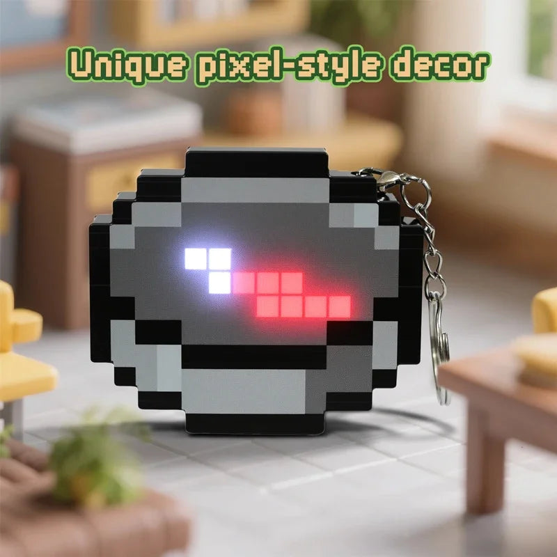 Rechargeable Compass Pixel Wind Peripheral design Toy trinket Use Movable Compass  Keychain Pendant Real-world Use Toys Gift