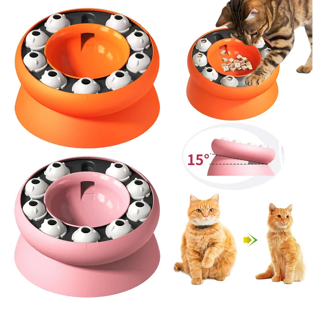 Cat Toys Puzzles Feeder Rotating Slow Feeder Interactive Indoor Cats Feeder Pet Toy for Aid Pets Digestion Mental Cat Supplies