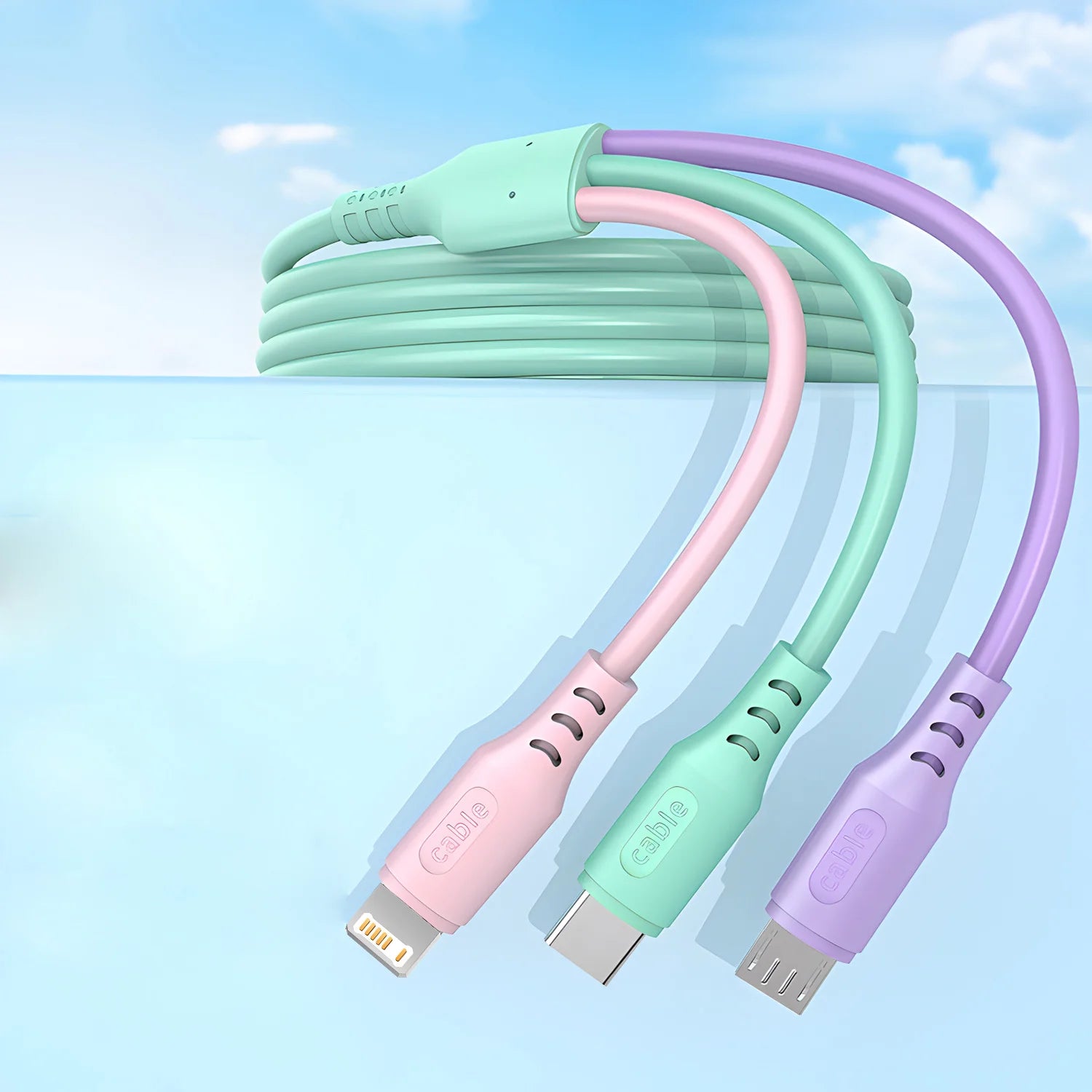 3 In 1 Super Fast Charging Cable For iPhone