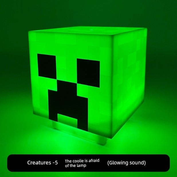 My World Torch Lamp Hand-Made Model MC Surrounding the Game Fox Salamander Ore Lamp Toy Small Night Lamp Ornaments