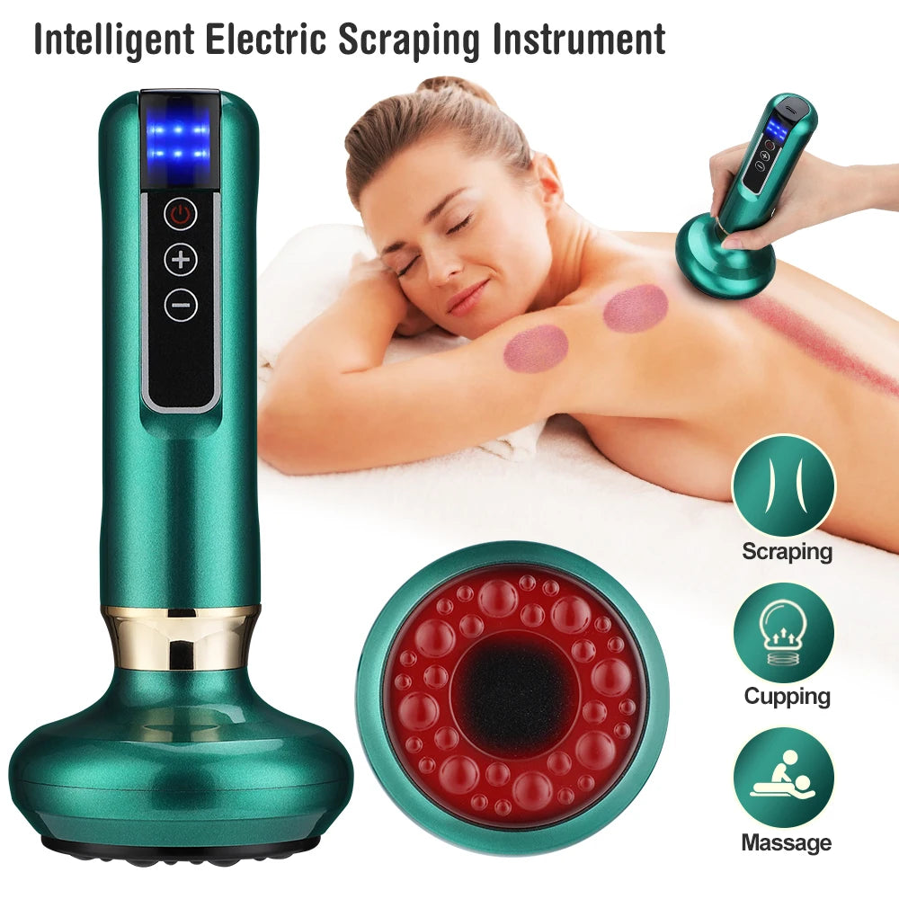 Intelligent Suction Medical Cupping Set Beauty Massager Glass Jars Anti Cellulite Cupping Vacuum Slimming Guasha Massage