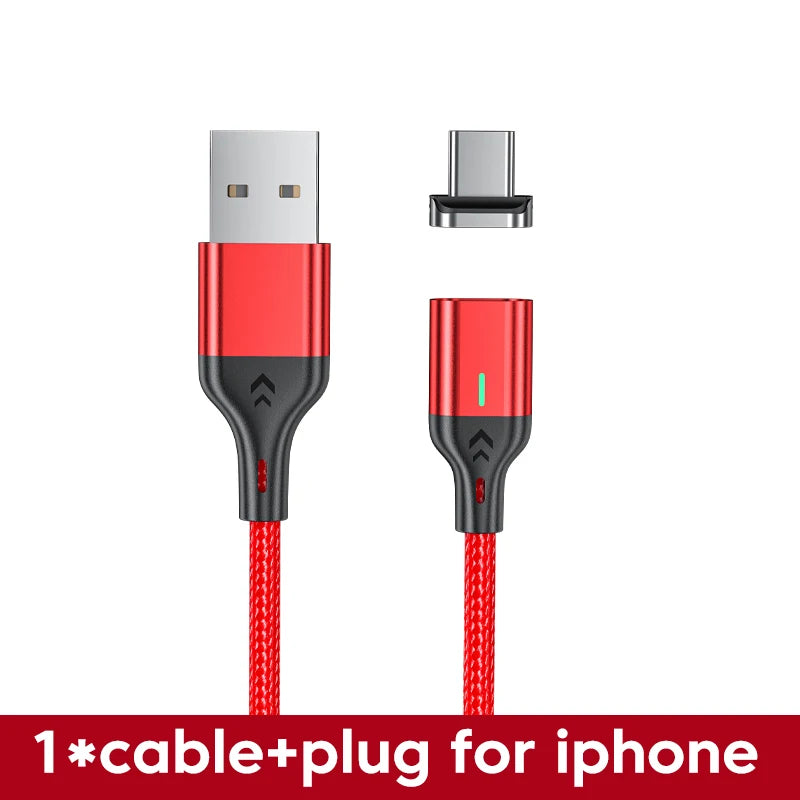 AUFU Magnetic Charge Cable 3A Fast Charging USB Type C Cable Magnet Micro USB Data Charging Wire Mobile Phone for iPhone Xiaomi
