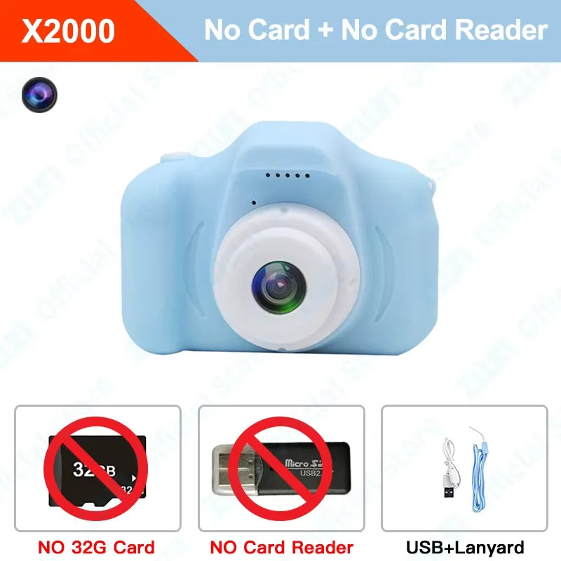 ZWN Children Digital Cameras 1080P HD Camera Video Toys 2 Inch Color Display Outdoor Camera SLR Camera Kid Toy+TF Memory Card