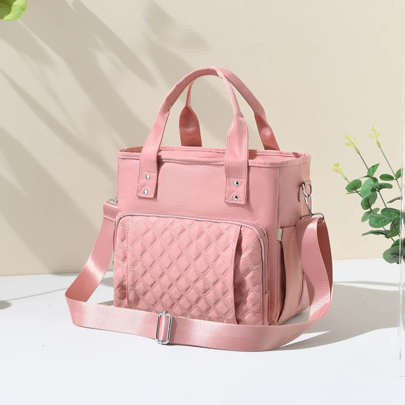 Extra Large Capacity Fashionable Lunch Bag Hot-pressed Waterproof and Leak-proof Storage Bag Travel Bag Picnic Bag Mommy Bag