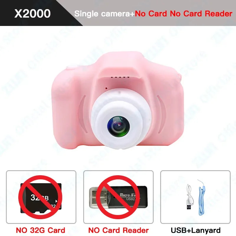 ZWN Children Digital Cameras 1080P HD Camera Video Toys 2 Inch Color Display Outdoor Camera SLR Camera Kid Toy+TF Memory Card