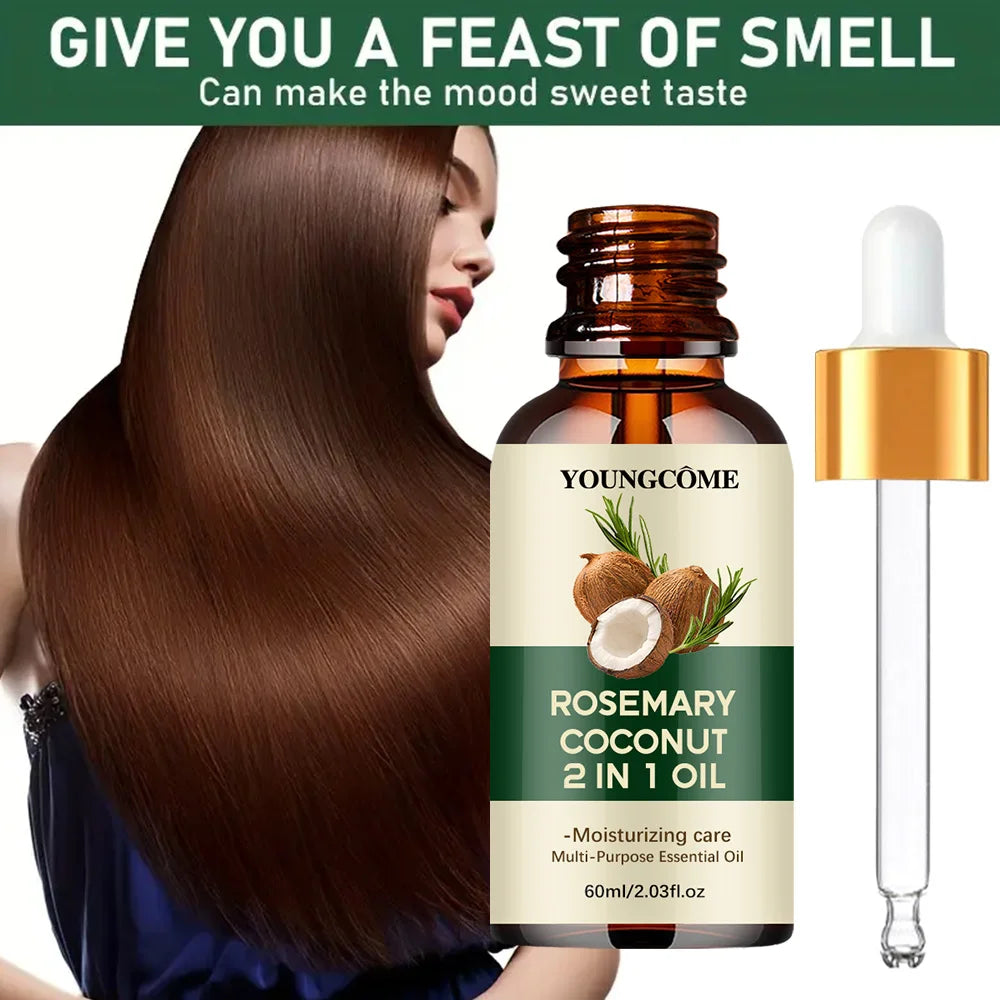 Rosemary Oil Hair Growth Essential Coconut Oil Improve Hair Loss And Nourishes Strengthen Hair Roots Scalp Treatment Hair Care