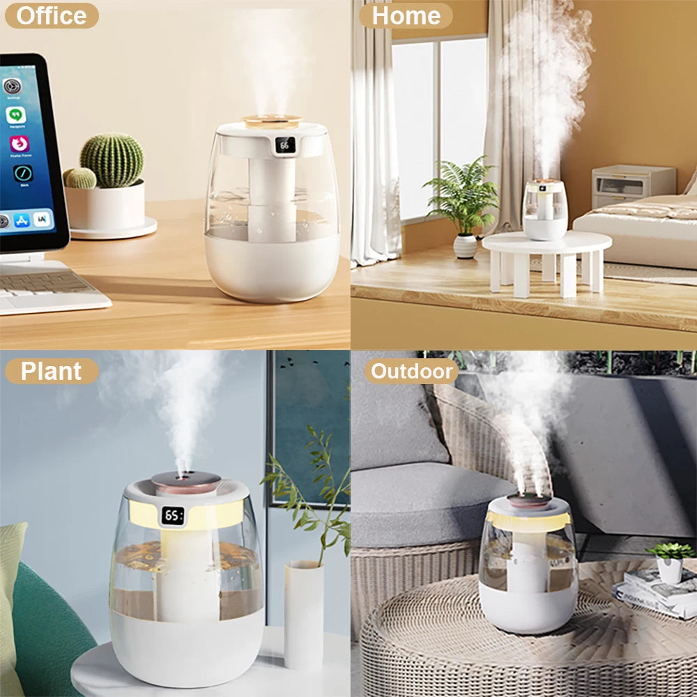 Air Humidifier Professional Large Capacity Double Spray Port Cool Mist Maker for Home Room Office Mute Desktop Air Humidifier