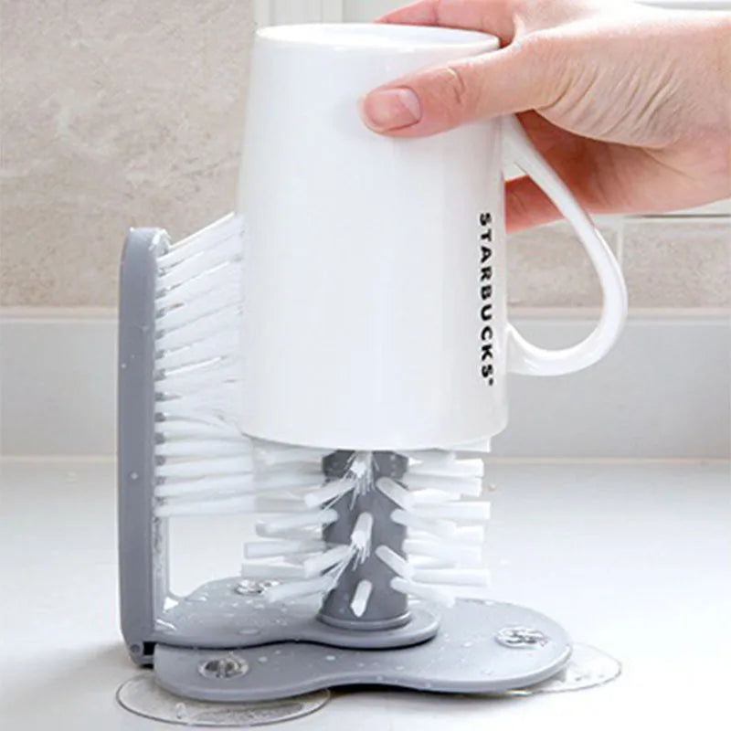 Detachable Type Sucker Cup Brush Milk Bottle Cleaning Brush Water Bottles Cleaner Glass Cup Cleaning Brush Kitchen Tools