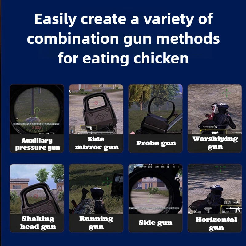 M01 ABS+Alloy 6 Finger Mobile Game Trigger for PUBG Aim Shooter L1 R1 Key Button Gamepad Controller for IPhone Android Universal