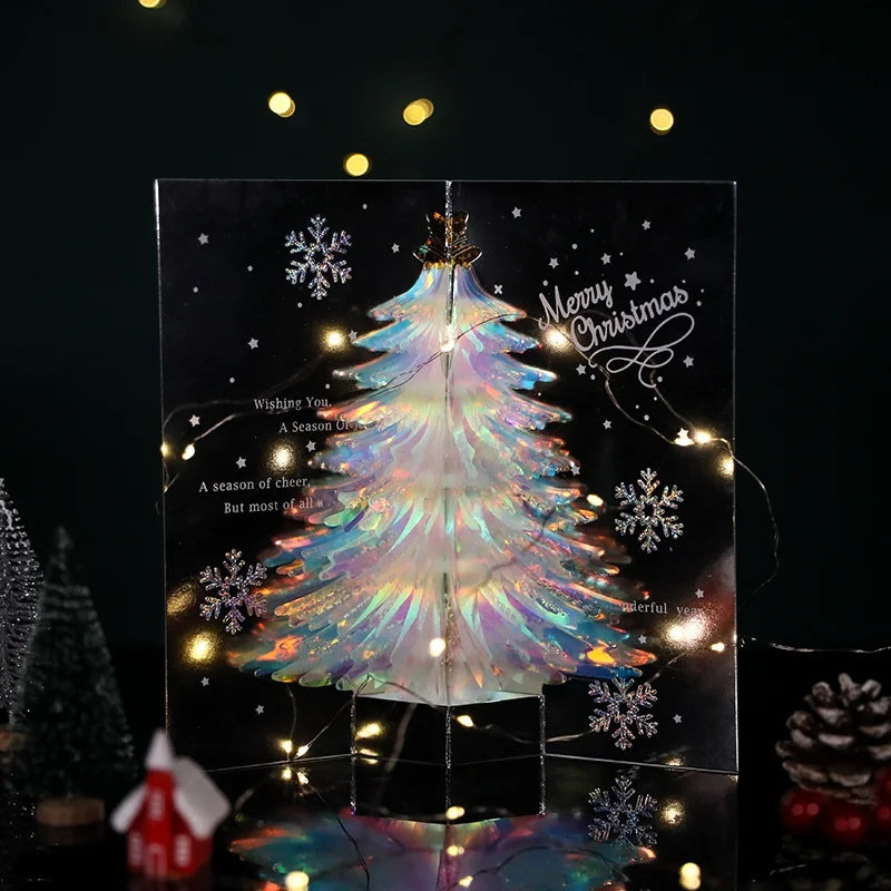 Handmade Christmas Gift Card Creative Design 3D Stereos High-end Blessing Small Thank You Card Festive Party Supply