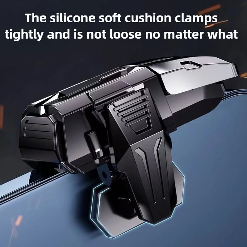 M01 ABS+Alloy 6 Finger Mobile Game Trigger for PUBG Aim Shooter L1 R1 Key Button Gamepad Controller for IPhone Android Universal