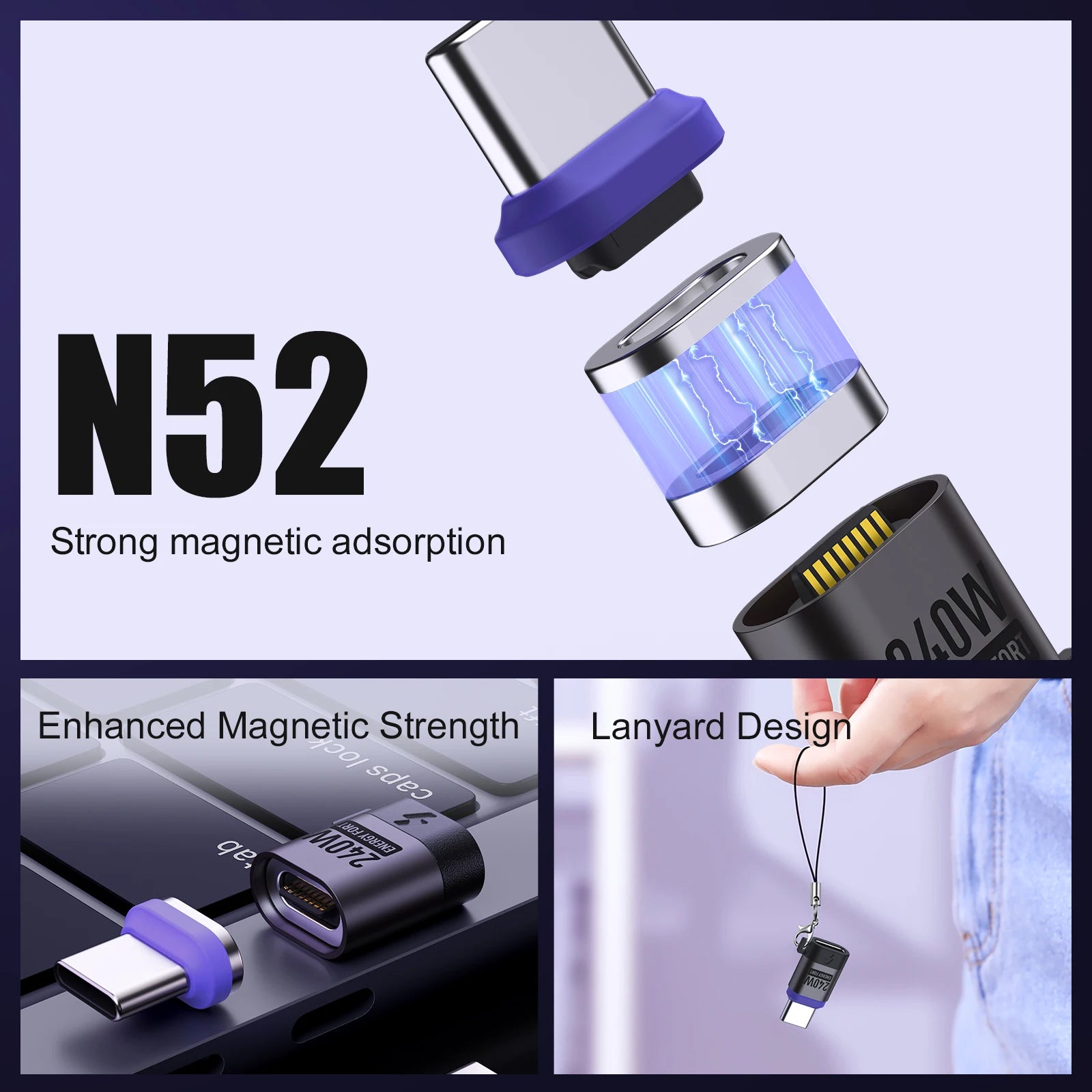 240W Quick Fast Charging Magnetic Adapter for ipad Xiaomi 120W 100W Laptop bend Cable extend Strong Magnet Replace for Magsafe
