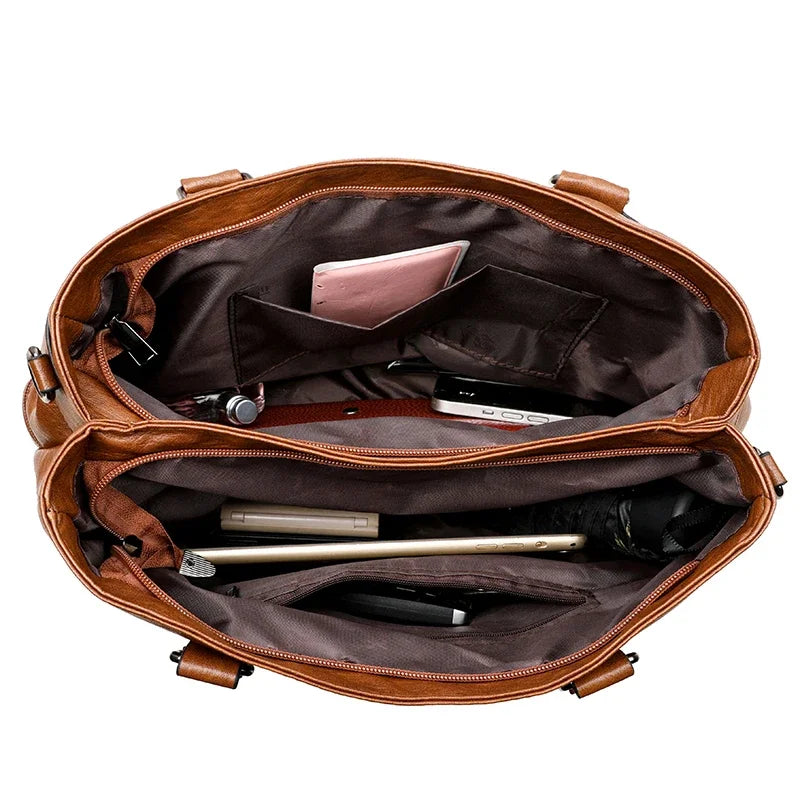 Elegant Handbags For Women High Quality Pu Leather Top-Handle Bags Purse Ladies Shoulder Crossbody Bag Casual Tote bolso purses