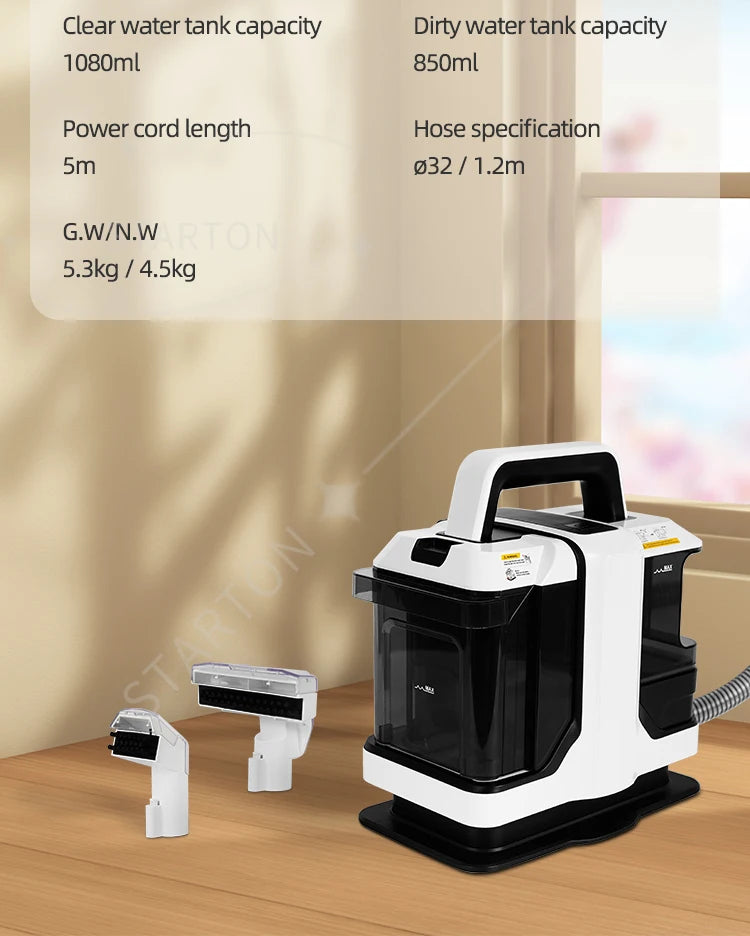 Jesun Multi-Purpose Portable Carpet and Upholstery Cleaner Cordless Spot Cleaner Stain Remover Wet Dry Vacuum Pet Stain Vacuum