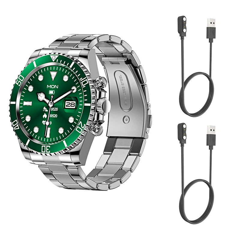 Smart Watch Man Smartwatch AW12 high-end luxury 2024 Android IOS Korean Support Steel Connected Replica Miltary pk gts4 global