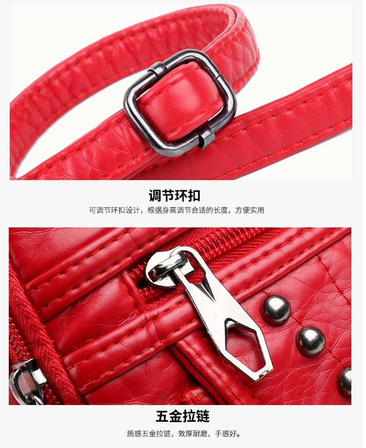 Mobile Phone Bag for Women 2024 New Fashion Soft Leather Diagonal Straddle Small Bag Multi layered Mini Zero Wallet Versatile Li