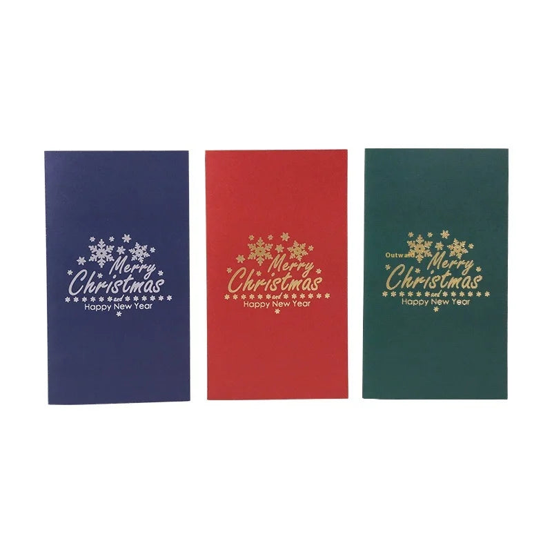 Handmade Christmas Gift Card Creative Design 3D Stereos High-end Blessing Small Thank You Card Festive Party Supply