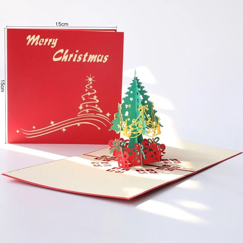 Handmade Christmas Gift Card Creative Design 3D Stereos High-end Blessing Small Thank You Card Festive Party Supply