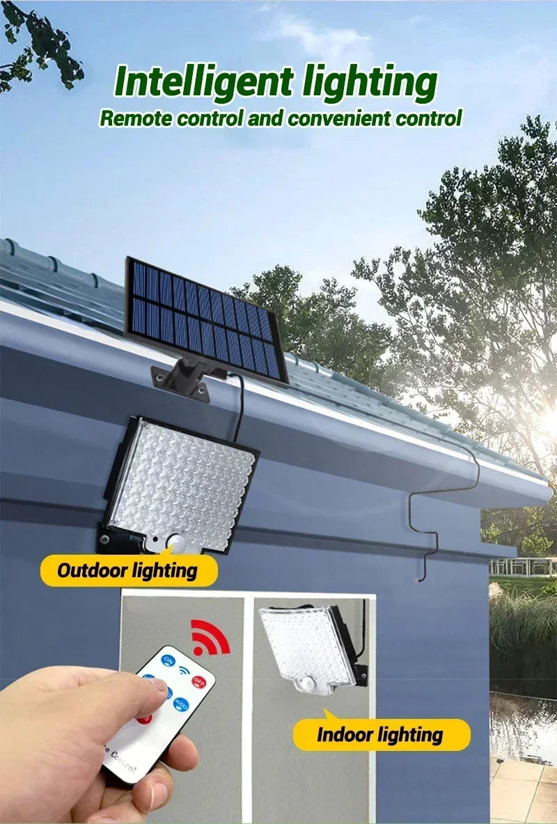 1-2pcs Super Bright 234LED Solar Light, IR Sensor Street Light, Decorative Wall Light, Multiple Switch Modes with Remote Control