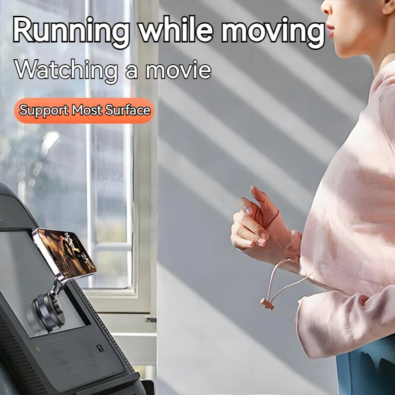 15W Metal Vacuum Suction Magnetic Wireless Charger Mount 360° Rotatable Compatible with  Smartphones, for Car Gym Bathroom Mirro