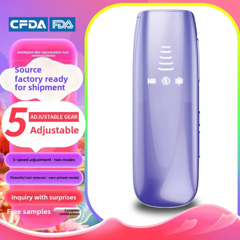 Portable IPL Laser Hair Removal Device with Ice Cooling System Painless for Smooth Skin