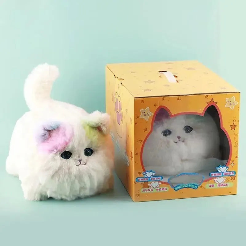 Simulation Interactive Huggy Cat Dogs Realistic Electric Plush Speak Electronic Accompanied Pet Doll Toy Kids Birthday Gifts