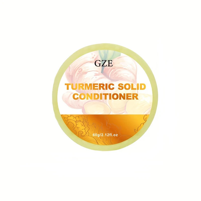 GZE Ginger Shampoo Bar Soap and Turmeric Solid Conditioner Hair Set for Thinning, Lock in Moisture & Shine and Control Frizz.