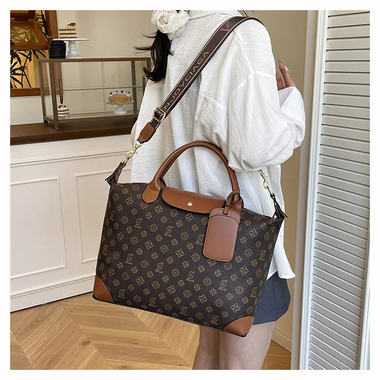 2025 New Large-Capacity Portable Tote Bag — Fashionable, Leisure & Travel-Ready, Versatile Shoulder/Crossbody Bag for Women