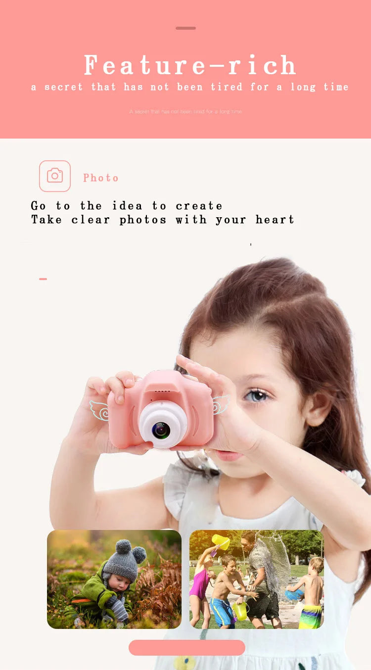 ZWN Children Digital Cameras 1080P HD Camera Video Toys 2 Inch Color Display Outdoor Camera SLR Camera Kid Toy+TF Memory Card