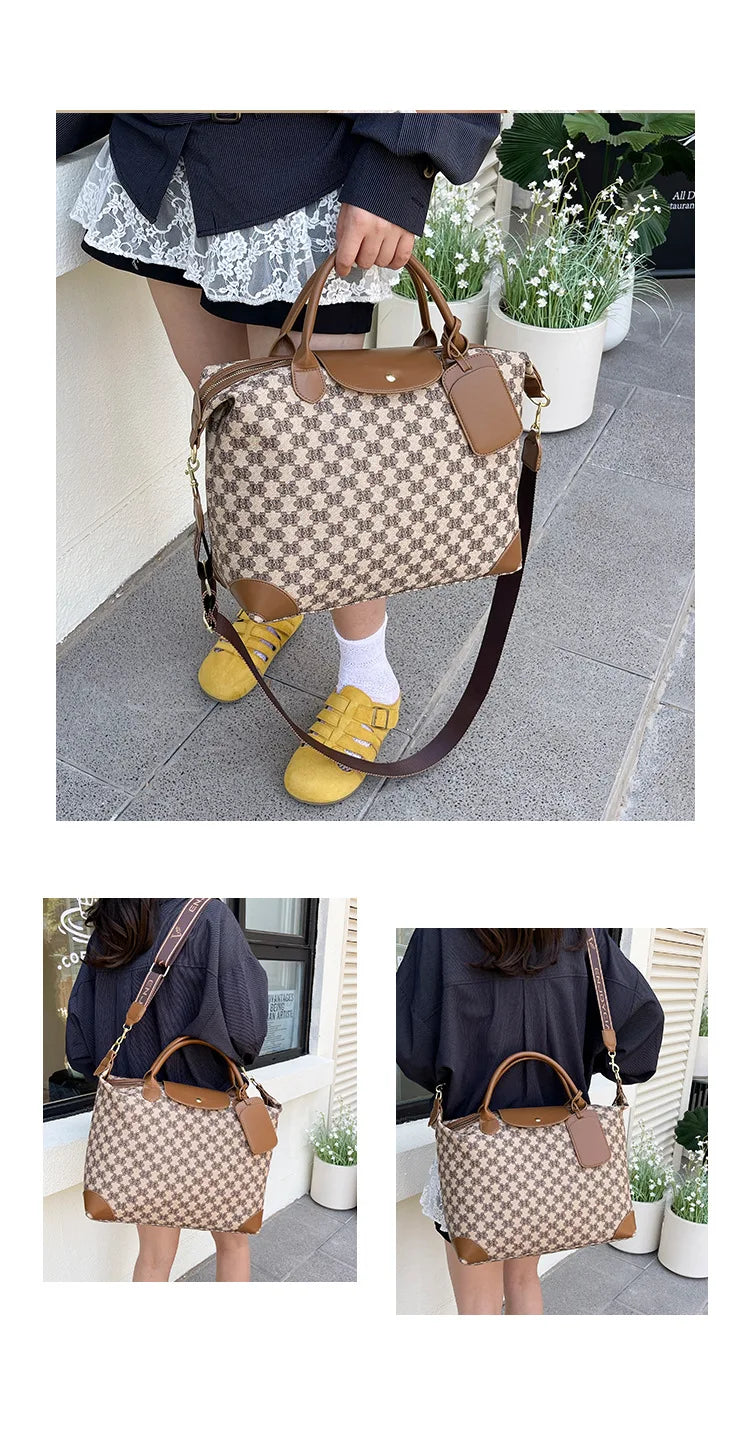 2025 New Large-Capacity Portable Tote Bag — Fashionable, Leisure & Travel-Ready, Versatile Shoulder/Crossbody Bag for Women