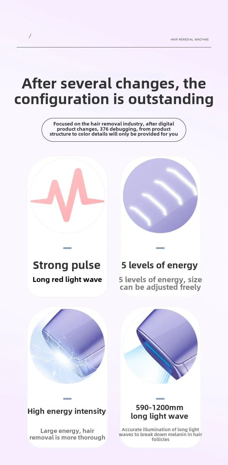 Portable IPL Laser Hair Removal Device with Ice Cooling System Painless for Smooth Skin