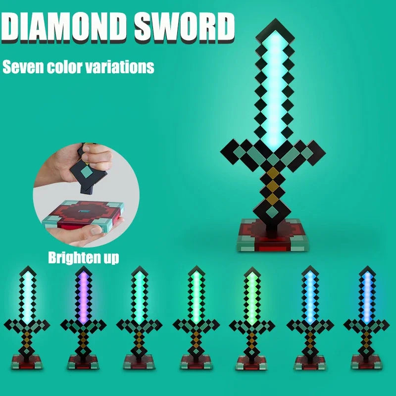 My World Sword Night Lamp Decoration Piece Color-Changing Sword Game Peripheral Gift Model Desk Lamp
