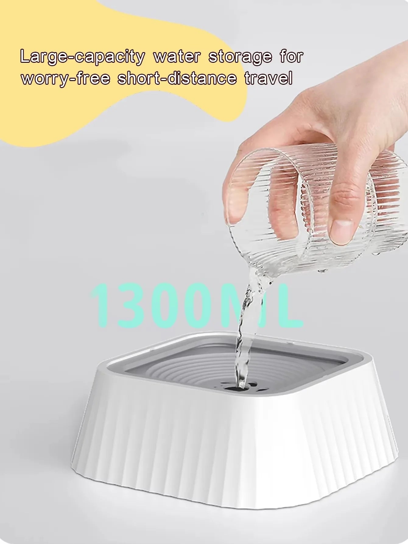 Pet filter bowl, non-wet mouth pet bowl, floating, suspended, anti-knock over, cat and dog drinking water pet bowl