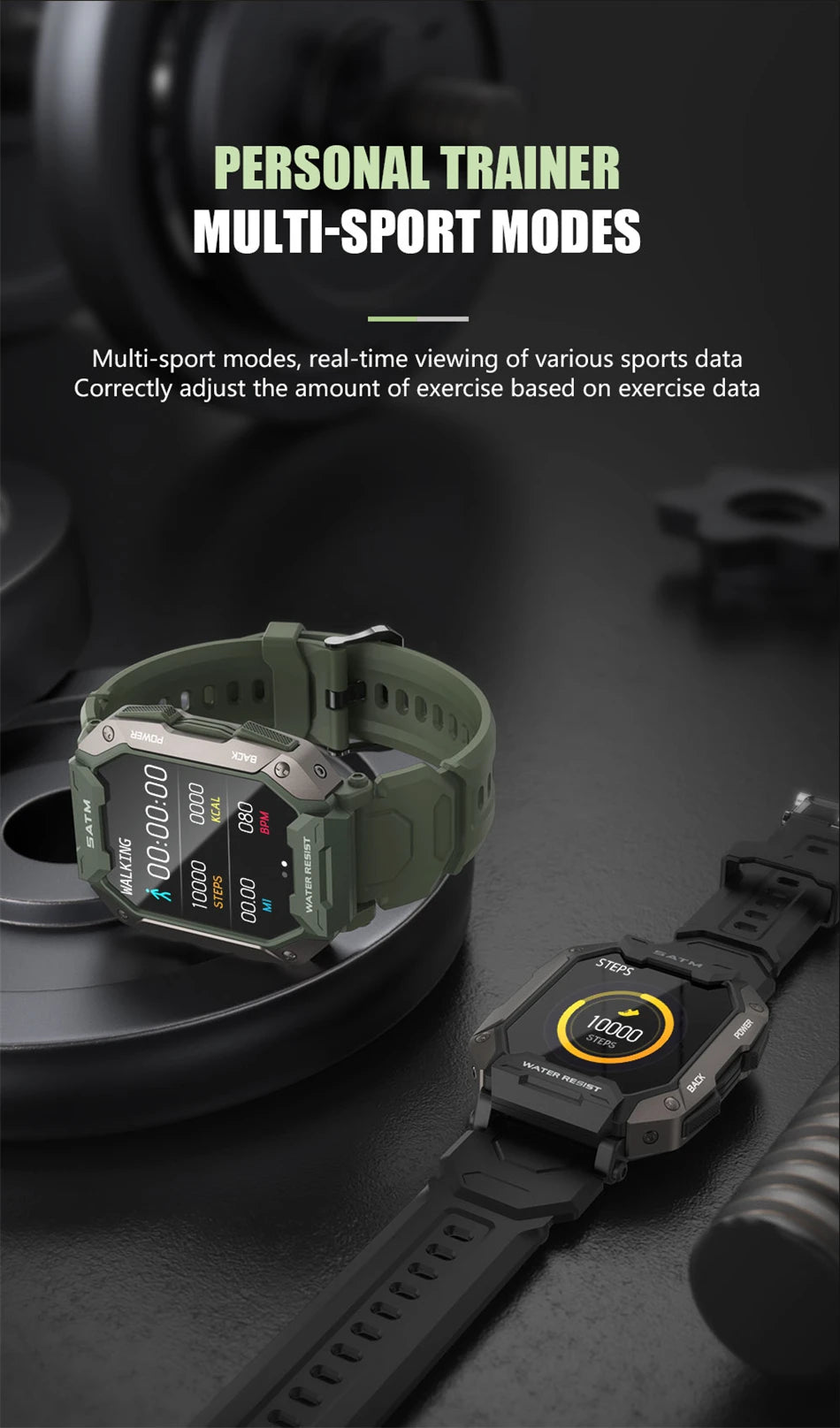 Smart Watch Men Swim IP68 ATM Waterproof Smart Clock Outdoor Sports Fitness Tracker Health Monitor Smartwatch For Android IOS