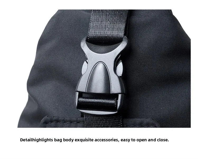 Korean Version of Nylon Fabric Fashion Trend Simple Casual Women Chest Bag with Large Capacity Multi-Functional Backpack 핸드백