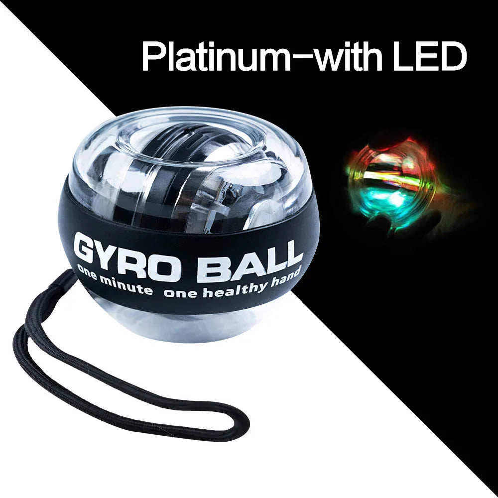 Wrist Ball Auto-Start Power Trainer Ball Wrist Strengthener Gyroscope Forearm Fitness Exerciser Power Gyro Ball Hand Trainer