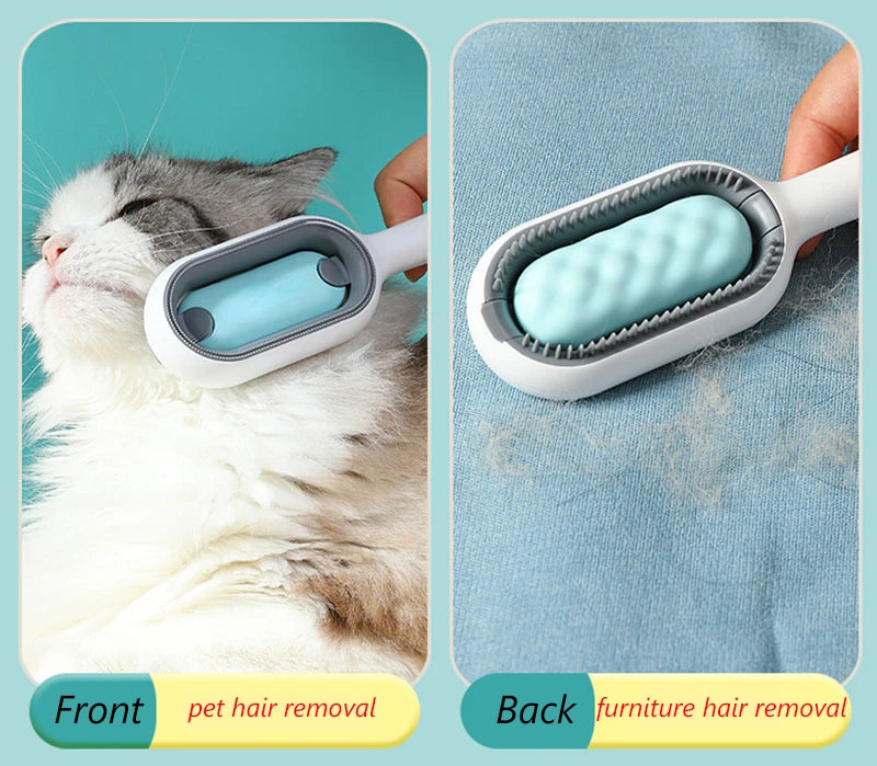 Clean Cat Dog Hair Removal Comb with Wipes Upgraded Pet Brush Katten Accessories Gatos Productos para mascotas Grooming Supplies